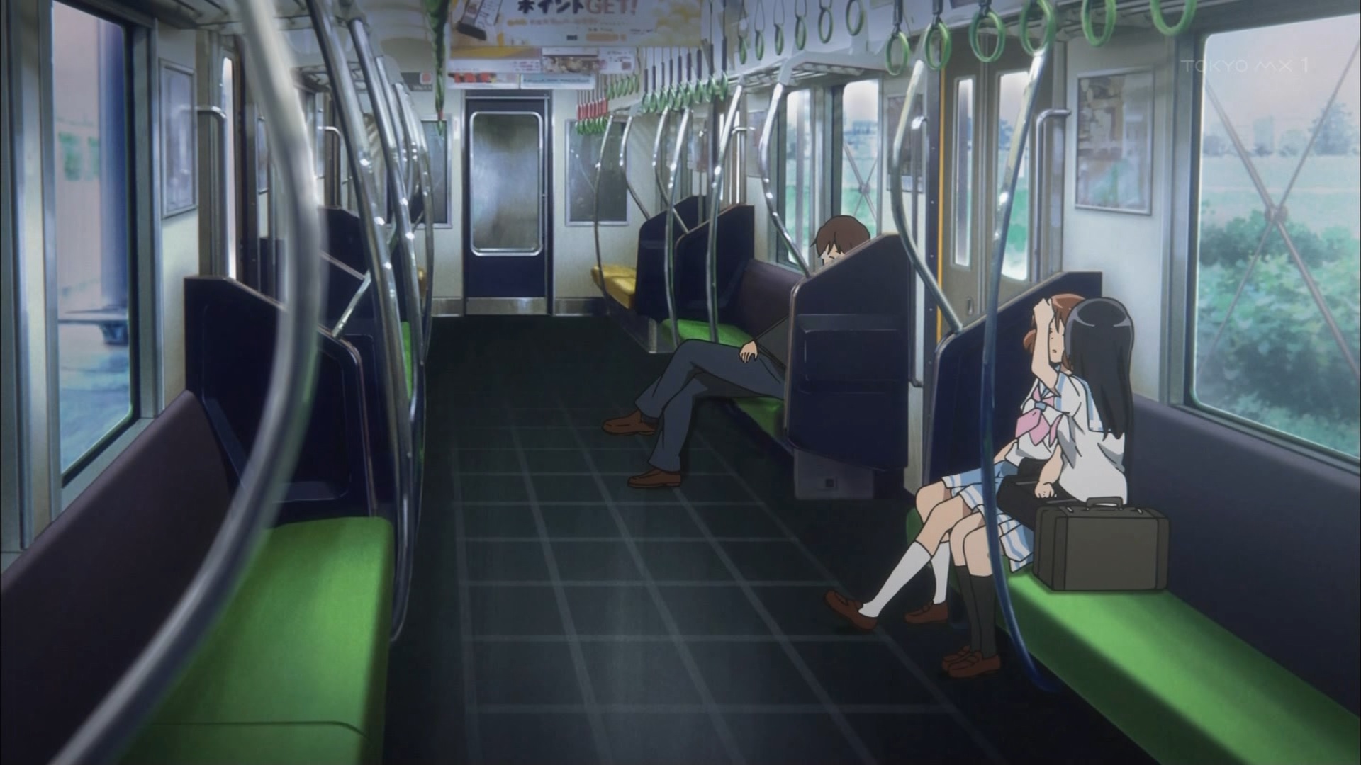 電車での久美子と麗奈(第1話)