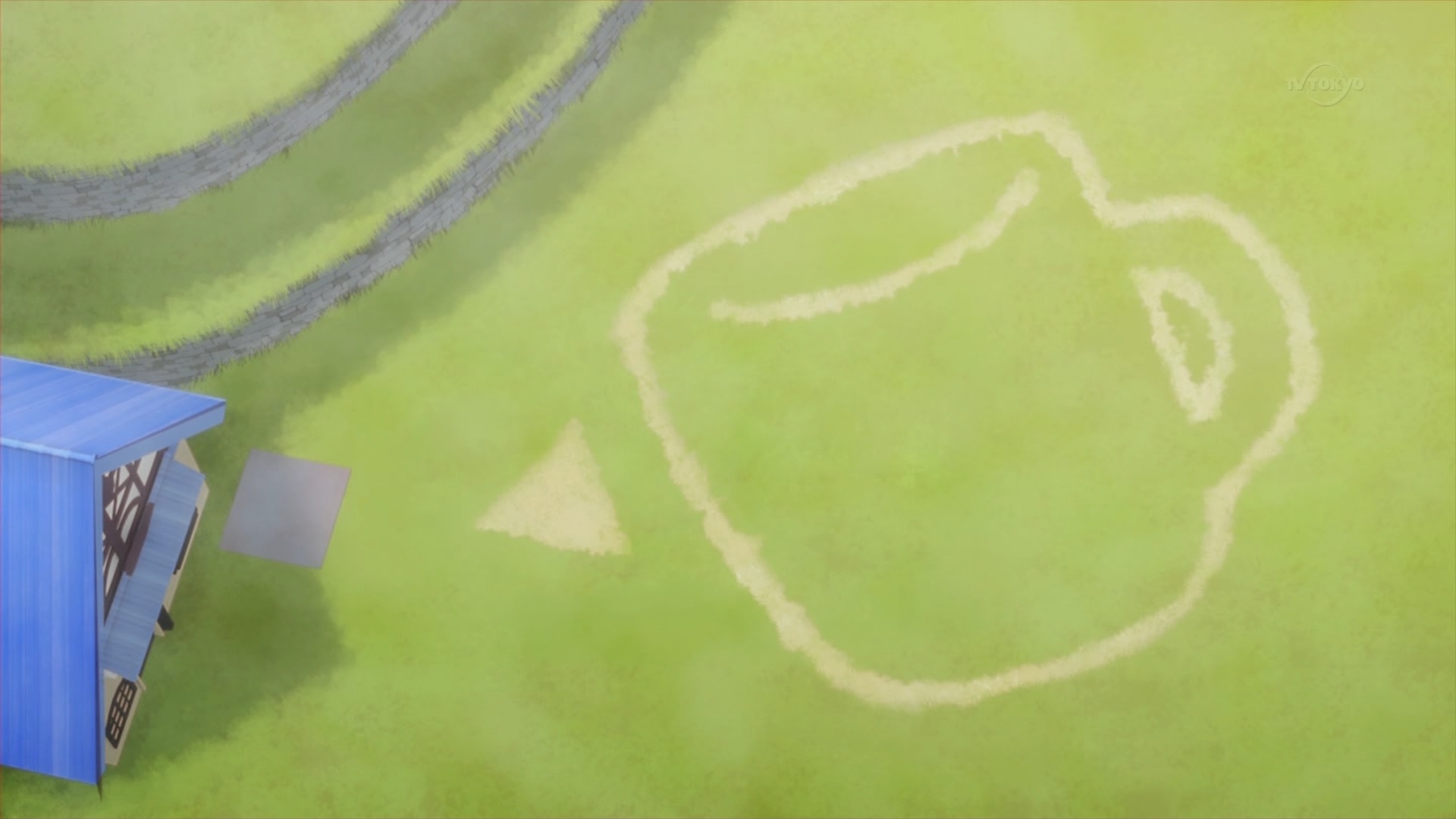 草むしりで看板(第3話画像)
